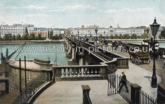 Waterloo Bridge & Somerset House, London, c.1905.